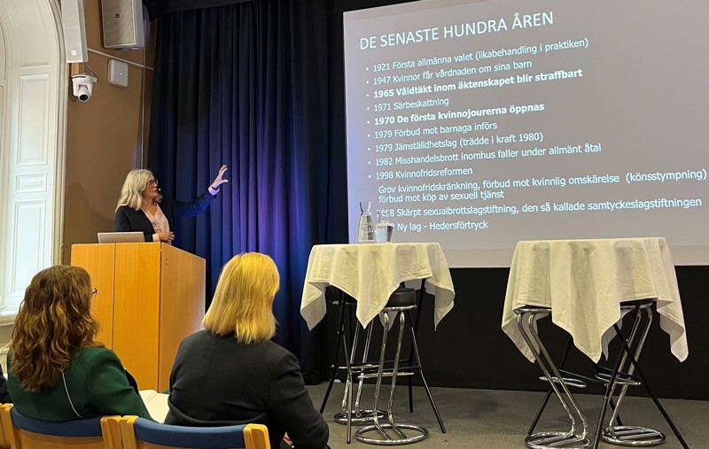 Katarina Björkgren, enhetschef, ger en historisk återblick.