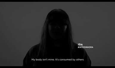IDA från #Intedinhora : "My body isn't mine. It's consumed by others."