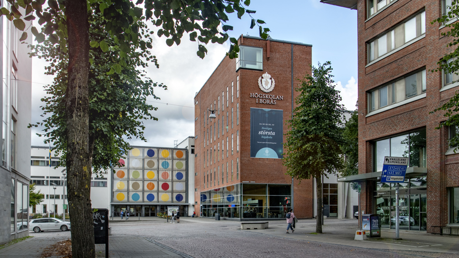 Byggnader över Högskolan i Borås.